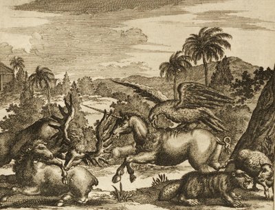 The New and Unknown World with Unicorn by Unbekannt Unbekannt